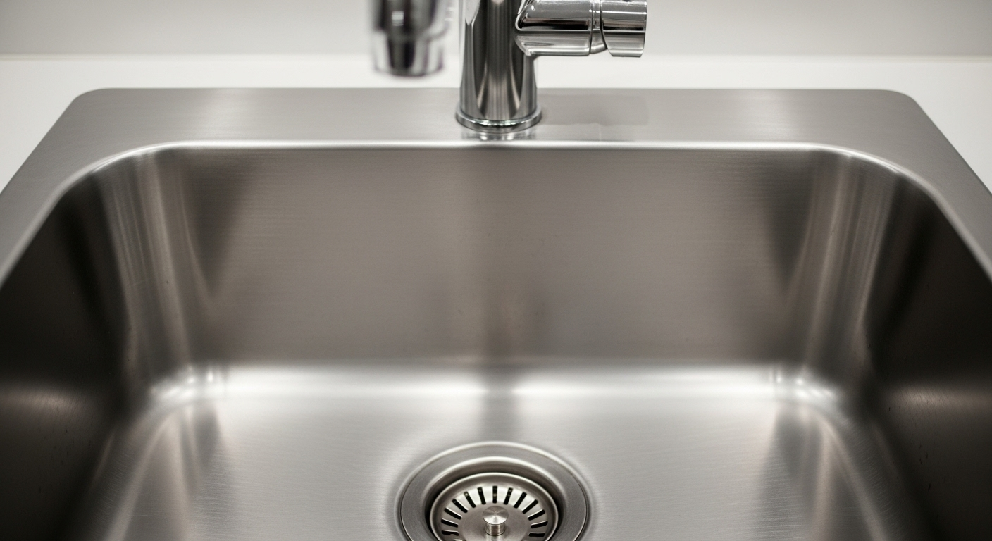 Vòi và bồn rửa chén inox sáng loáng không tì vết, kết quả vệ sinh nhà bếp hoàn hảo. Vòi và bồn rửa chén inox sáng loáng không tì vết, kết quả vệ sinh nhà bếp hoàn hảo.