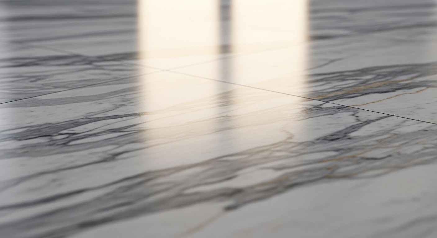 Cận cảnh sàn đá cẩm thạch láng mịn, sạch bóng như gương với vân đá tự nhiên tinh xảo, phản chiếu ánh sáng dịu nhẹ – minh chứng cho cách lau nhà sạch bóng hiệu quả. Cận cảnh sàn đá cẩm thạch láng mịn, sạch bóng như gương với vân đá tự nhiên tinh xảo, phản chiếu ánh sáng dịu nhẹ – minh chứng cho cách lau nhà sạch bóng hiệu quả.