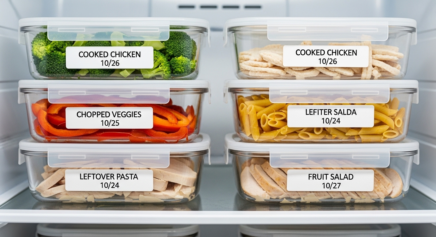 Cận cảnh ngăn rau củ tủ lạnh rực rỡ với xà lách, cà rốt, ớt chuông tươi rửa, còn đọng giọt nước. Hình ảnh minh họa cách sắp xếp thực phẩm trong tủ lạnh giúp rau củ luôn tươi ngon.