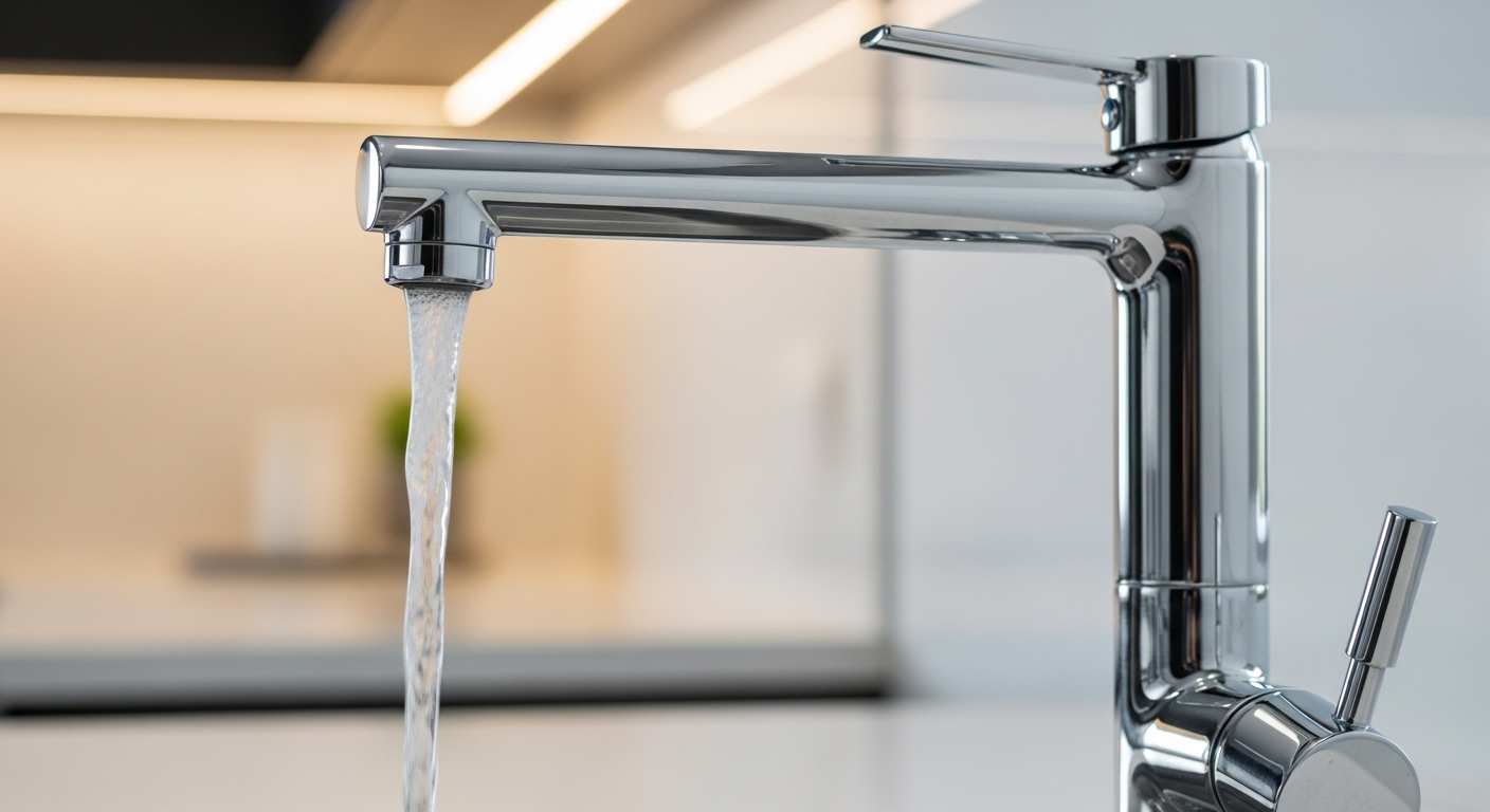 Vòi nước inox nhà bếp sáng bóng, không cặn bẩn. Hình ảnh lý tưởng sau khi tẩy cặn canxi trên vòi nước hiệu quả. Vòi nước inox nhà bếp sáng bóng, không cặn bẩn. Hình ảnh lý tưởng sau khi tẩy cặn canxi trên vòi nước hiệu quả.