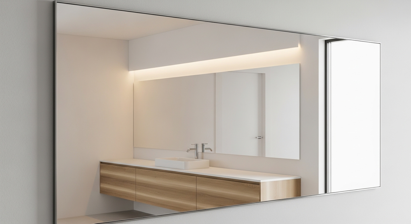 Bàn tay dùng báo cũ lau sạch lớp sương mờ trên cửa kính, hé lộ khung cảnh khu vườn trong vắt với ánh sáng. Mẹo làm sạch gương kính hiệu quả.