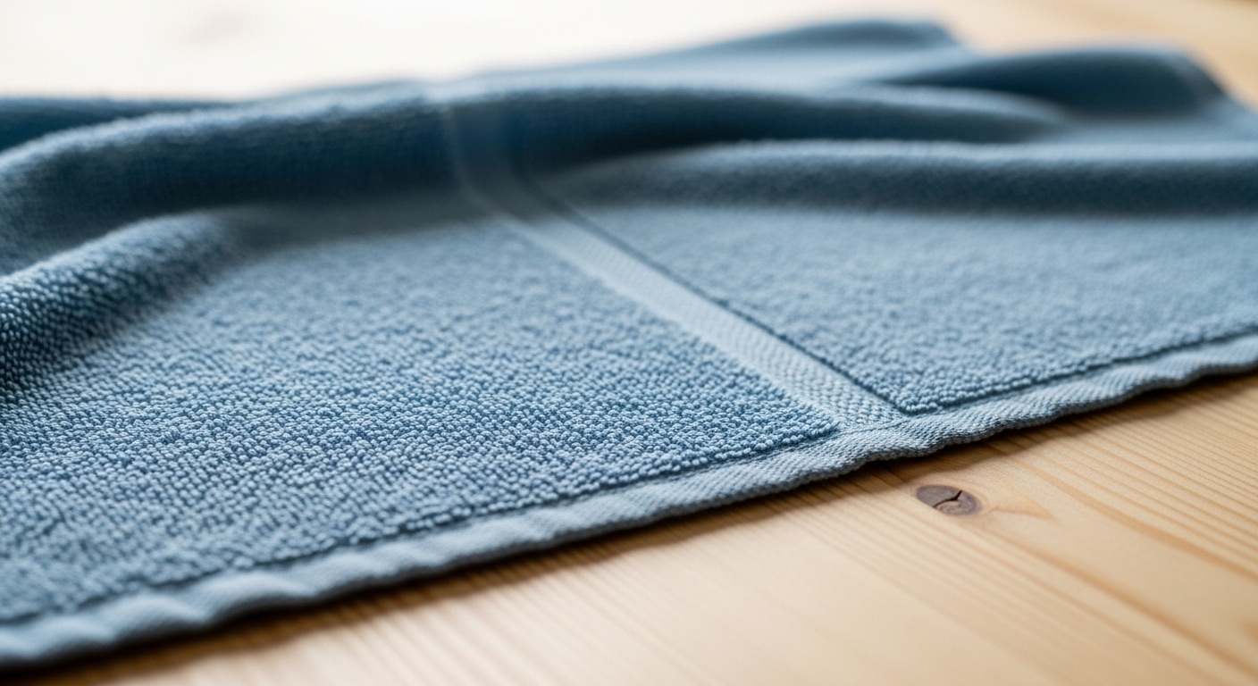 Ảnh cận cảnh ba bông hoa hồng nghệ thuật làm từ khăn bông màu pastel, từ nụ hé đến nở rộ, minh họa vẻ đẹp của cách gấp hoa hồng bằng khăn bông.