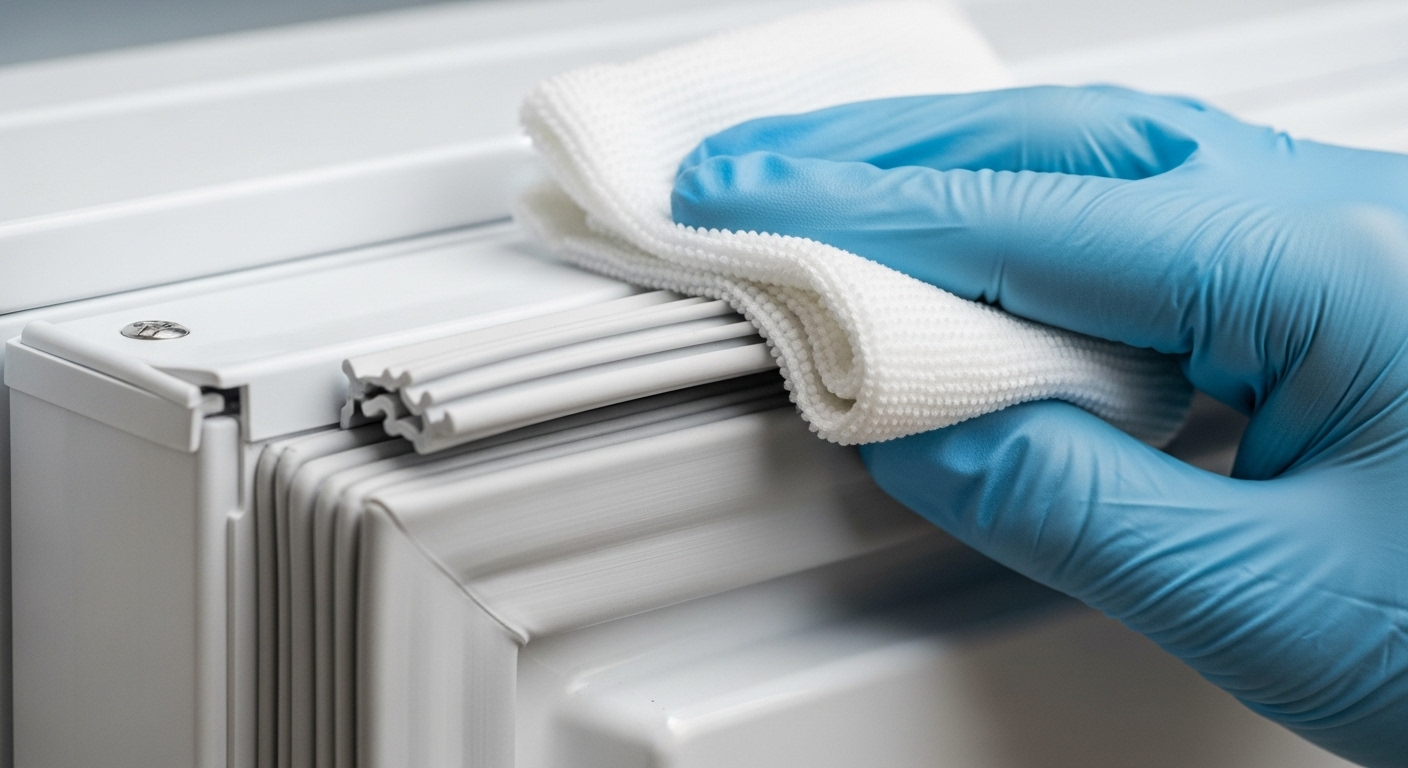 Baking soda, lát chanh tươi và bã cà phê trên kệ tủ lạnh sạch bóng, sẵn sàng khử mùi. Hình ảnh gợi nhắc tầm quan trọng của việc Bao lâu nên tổng vệ sinh tủ lạnh để giữ tủ luôn vệ sinh và thơm mát. Baking soda, lát chanh tươi và bã cà phê trên kệ tủ lạnh sạch bóng, sẵn sàng khử mùi. Hình ảnh gợi nhắc tầm quan trọng của việc Bao lâu nên tổng vệ sinh tủ lạnh để giữ tủ luôn vệ sinh và thơm mát.