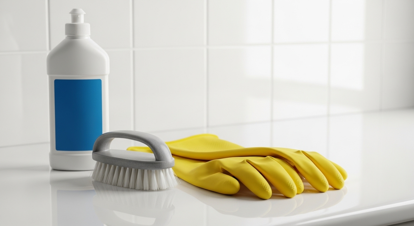 Găng tay vàng, bàn chải và chai nước tẩy rửa – những dụng cụ cần thiết cho cách làm sạch bồn cầu bị ố vàng hiệu quả. Găng tay vàng, bàn chải và chai nước tẩy rửa – những dụng cụ cần thiết cho cách làm sạch bồn cầu bị ố vàng hiệu quả.