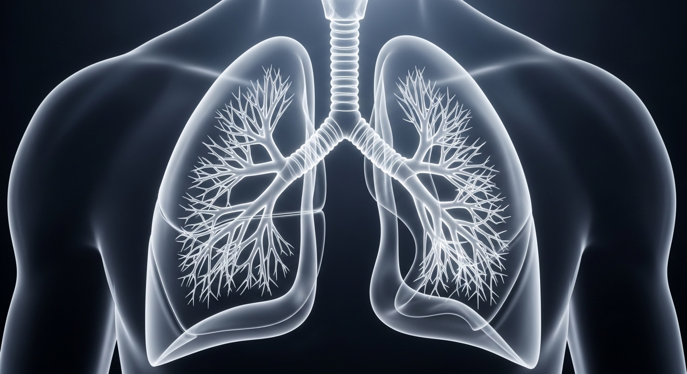 Hình minh họa phổi, so sánh luồng khí thông thoáng ở phế quản bình thường với luồng khí bị hạn chế do hẹp phế quản, thể hiện tình trạng hẹp phế quản do di chứng lao phổi. Hình minh họa phổi, so sánh luồng khí thông thoáng ở phế quản bình thường với luồng khí bị hạn chế do hẹp phế quản, thể hiện tình trạng hẹp phế quản do di chứng lao phổi.