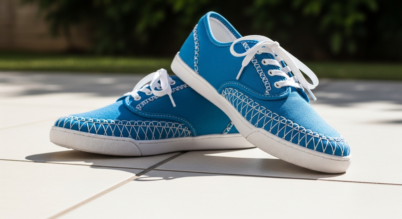 Đôi giày thể thao lưới màu xám thoáng khí và tất cotton trắng sạch, minh họa cách khử mùi hôi giày hiệu quả.