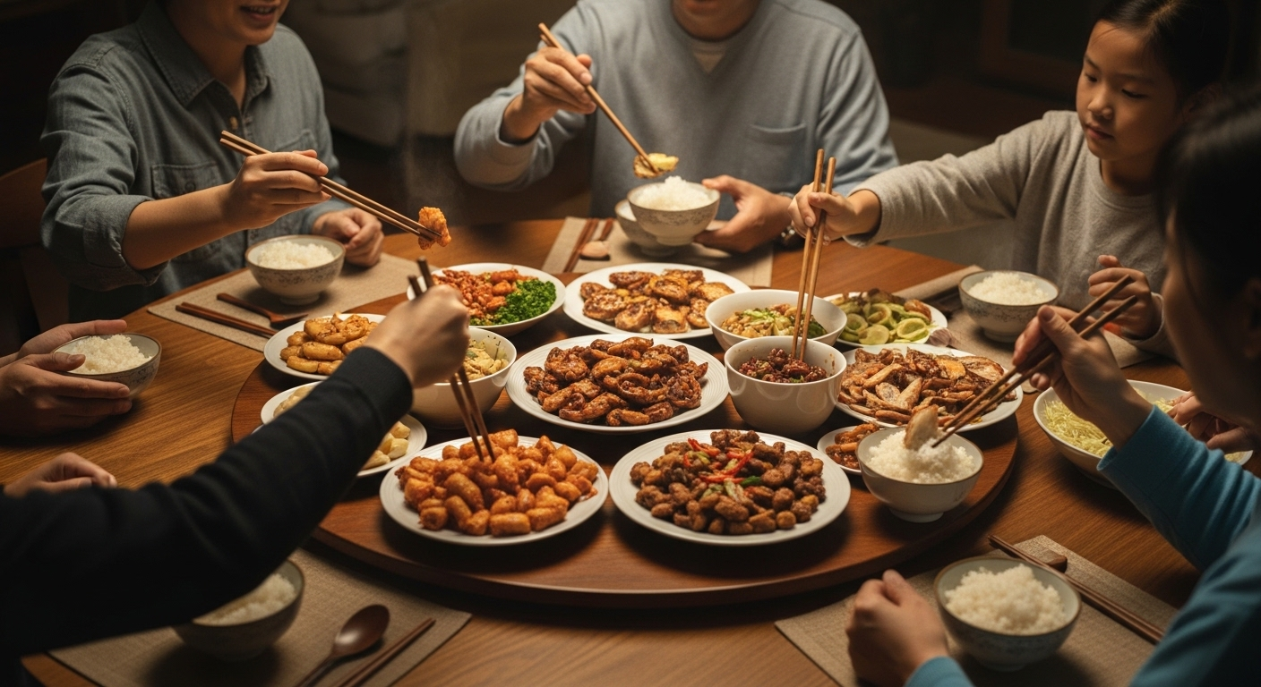 Ảnh hai người trò chuyện lịch thiệp tại bàn ăn nhà hàng, không thiết bị điện tử, minh họa các quy tắc lịch sự trên bàn ăn.